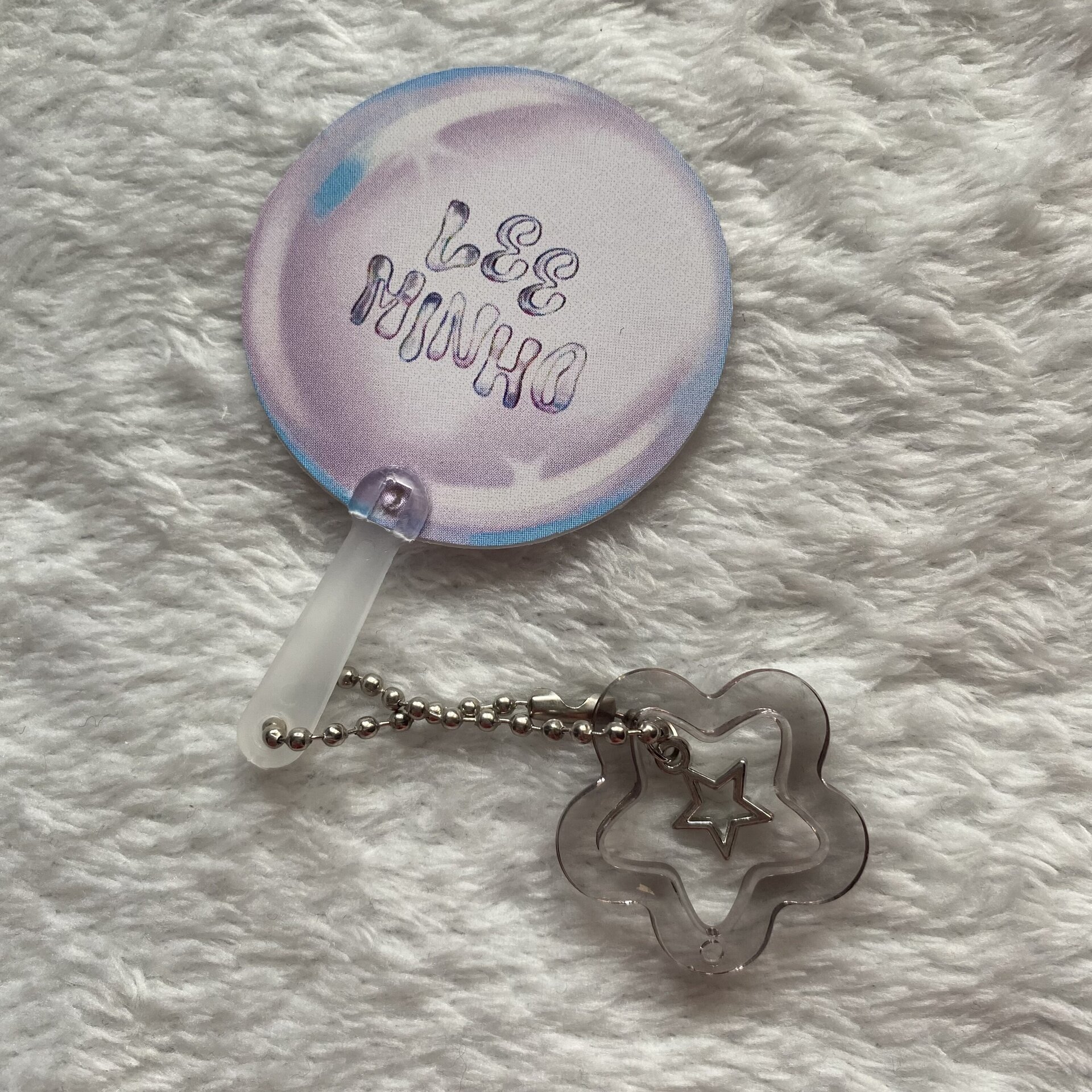 mini pickets stray kids keyring, llavero con estrella - 6