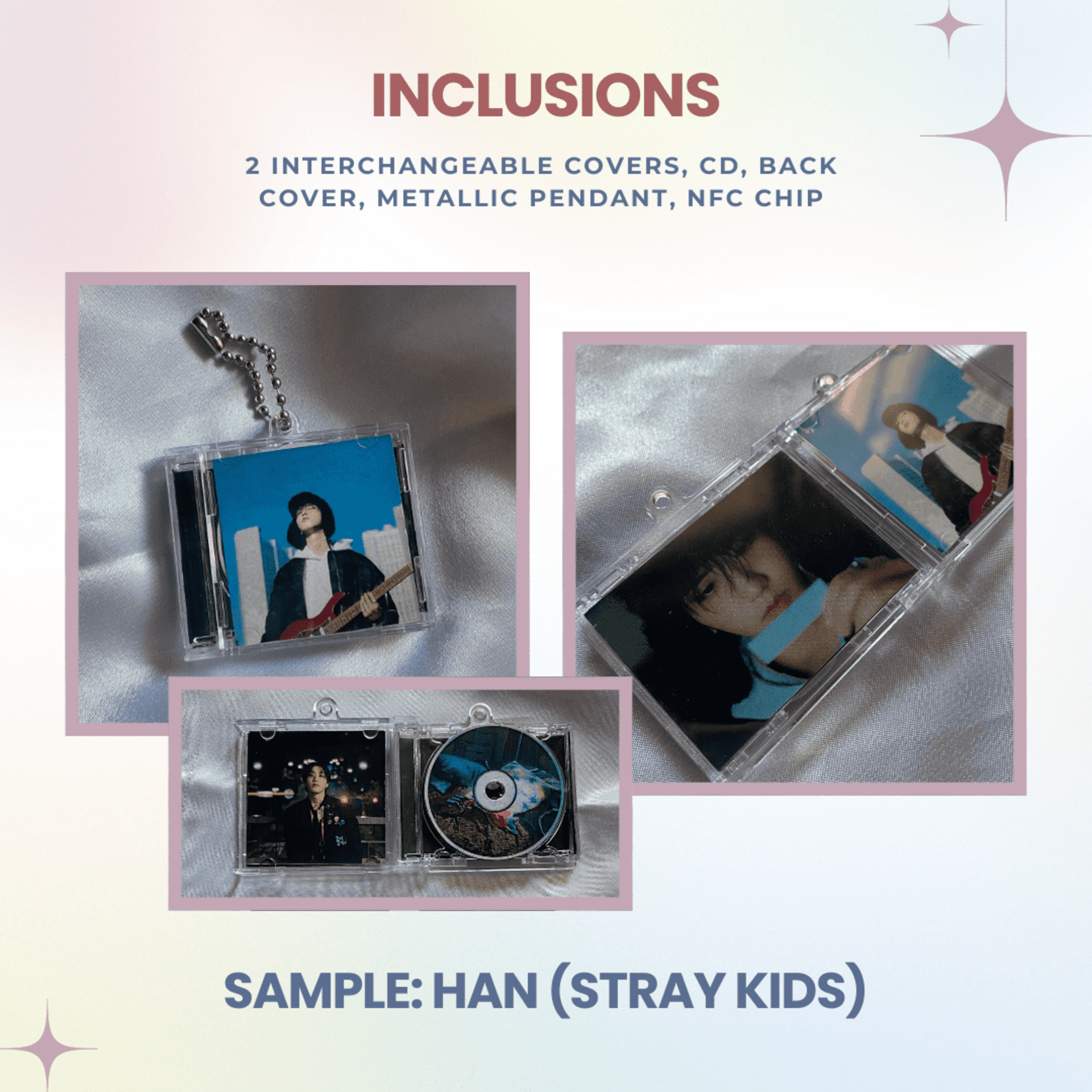 Llavero CD PERSONALIZADO / album keyring CUSTOM (NFC sticker) - 2
