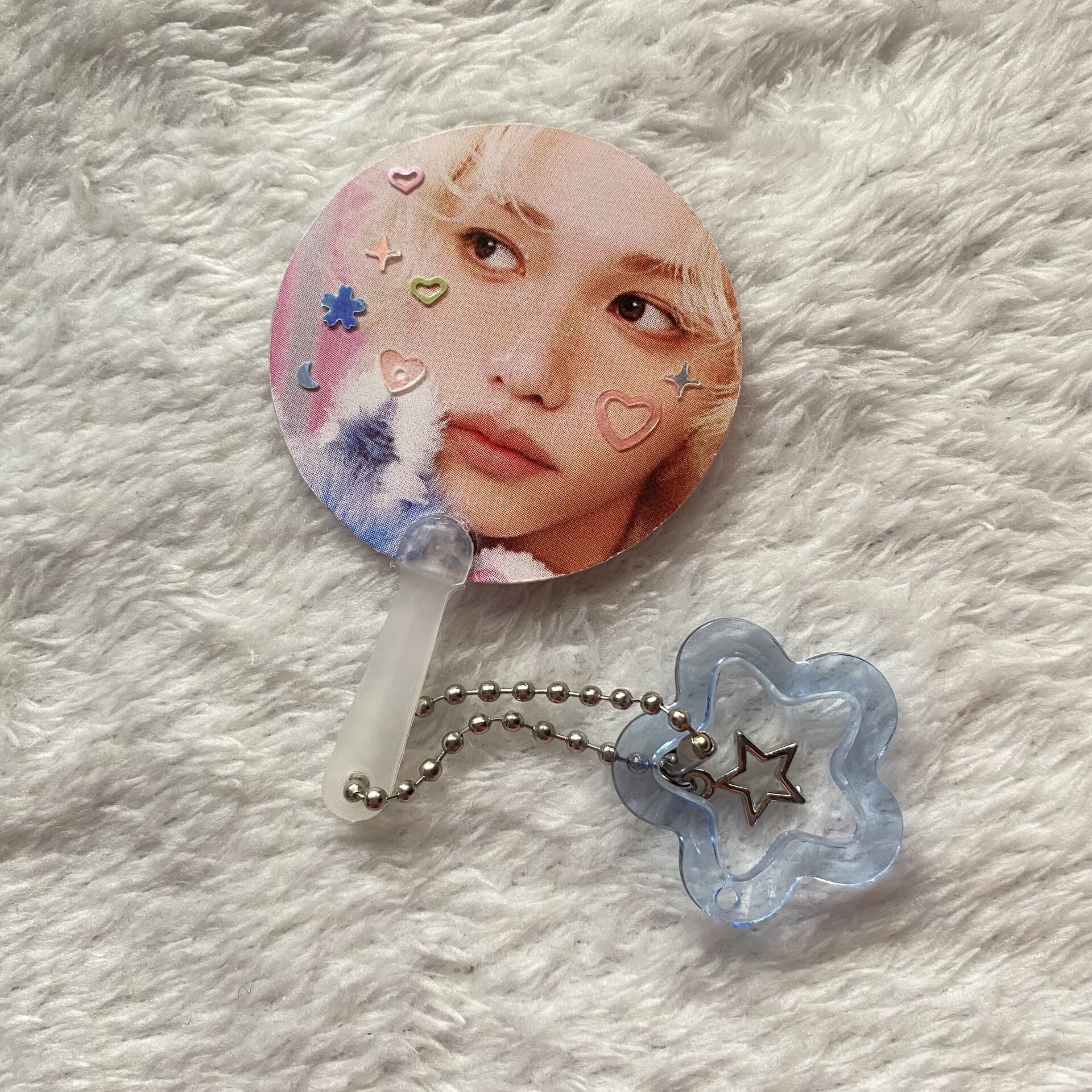 mini pickets stray kids keyring, llavero con estrella - 13