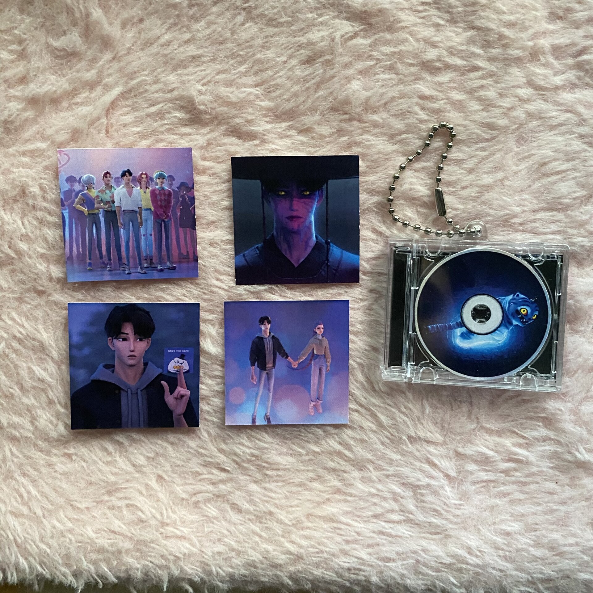 Llavero CD inspirado en Kpop Demon Hunters SAJABOYS/ album keyring (NFC sticker) - 2