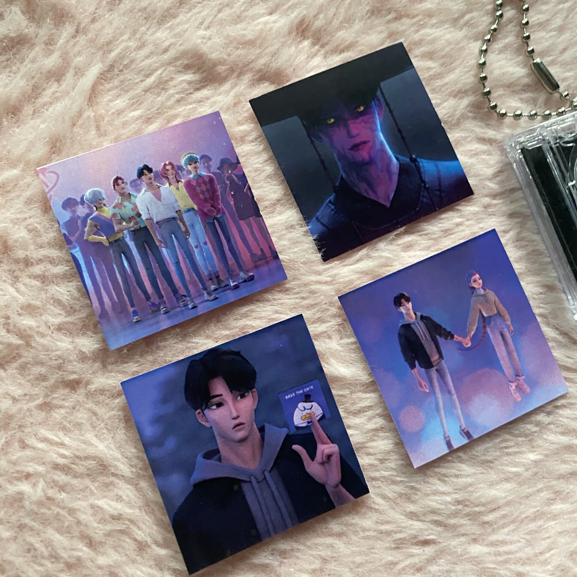 Llavero CD inspirado en Kpop Demon Hunters SAJABOYS/ album keyring (NFC sticker) - 3