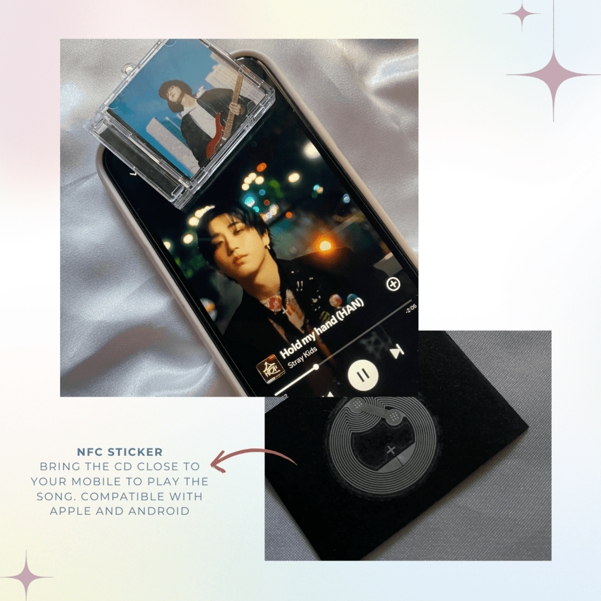 Llavero CD inspirado en HOP de Stray Kids / album keyring (NFC sticker) - 3