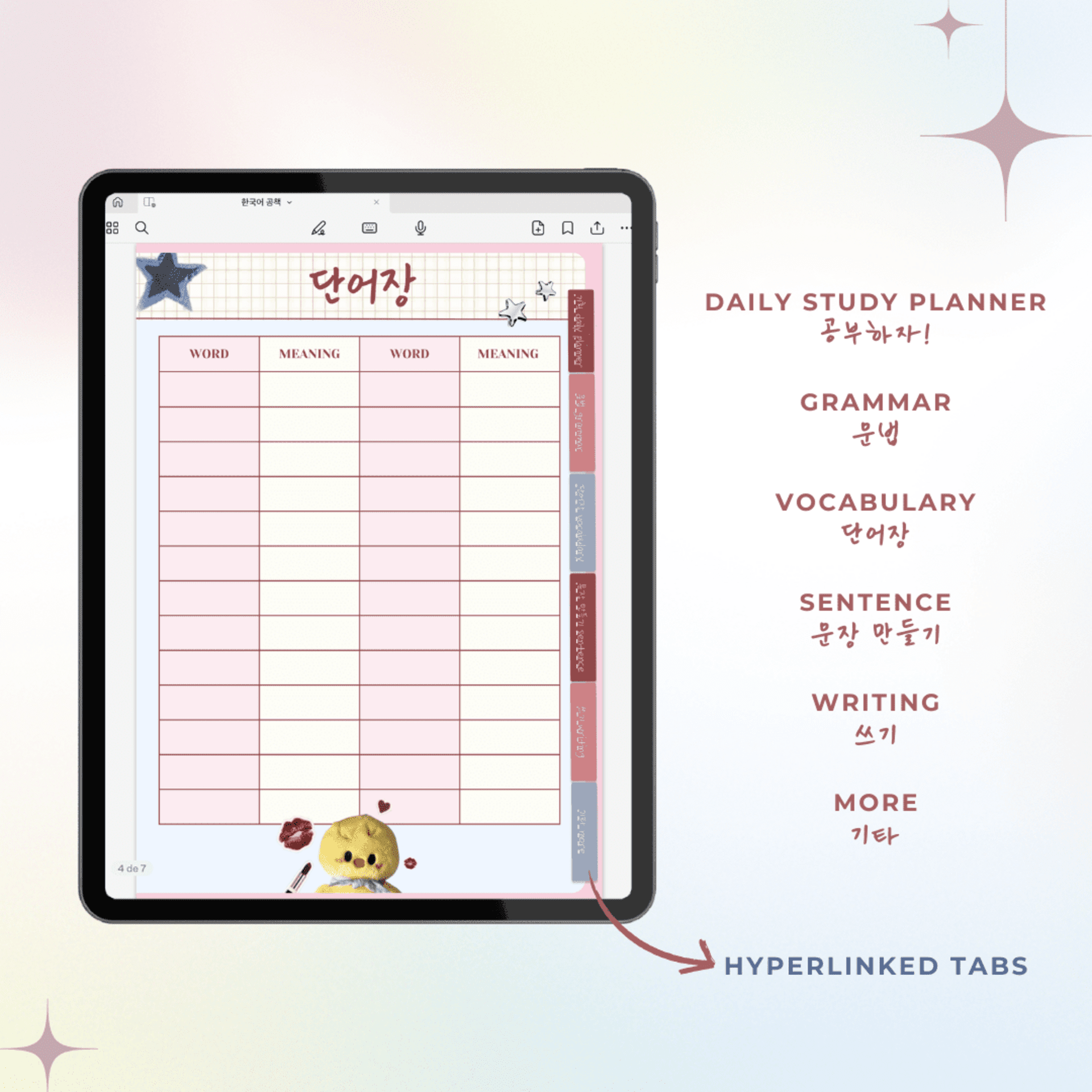 Cuaderno digital coreano / Notebook template Korean SKZOO Stray Kids goodnotes - 2