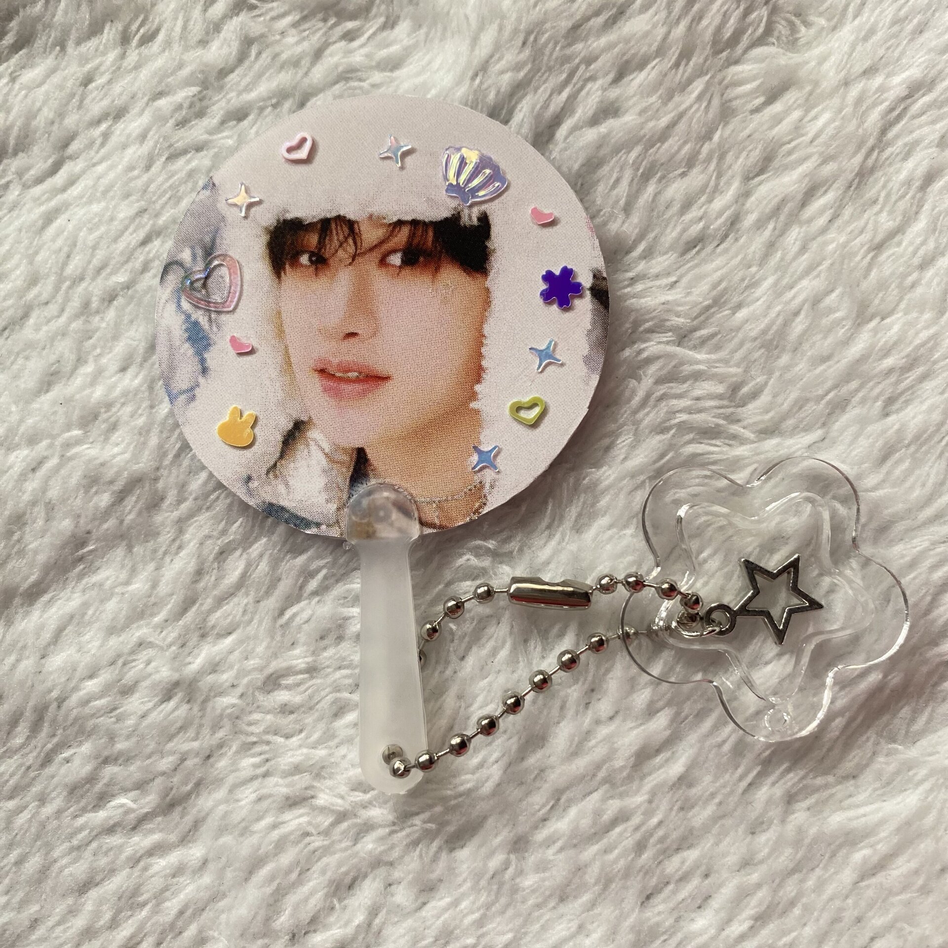 mini pickets stray kids keyring, llavero con estrella - 3