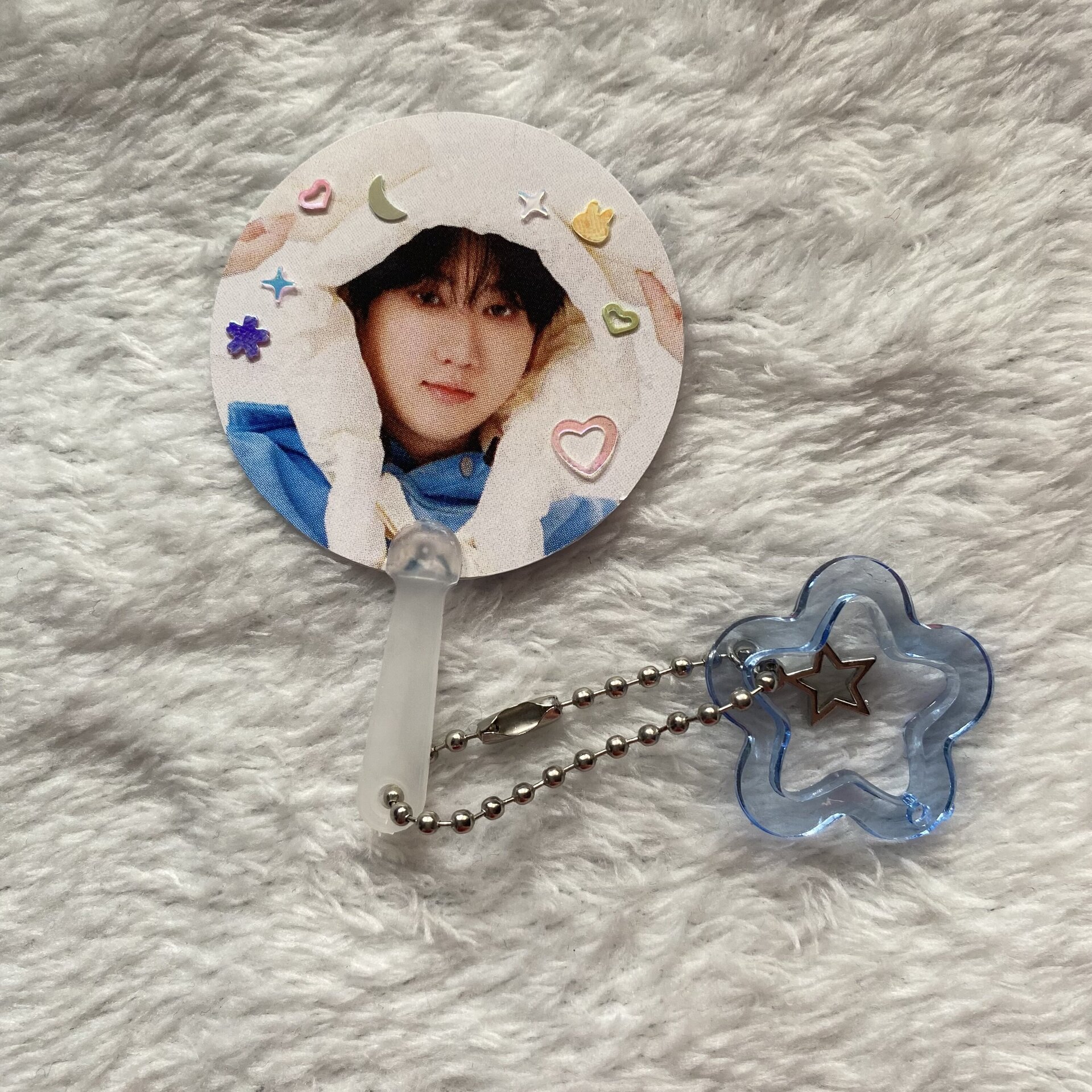 mini pickets stray kids keyring, llavero con estrella - 7